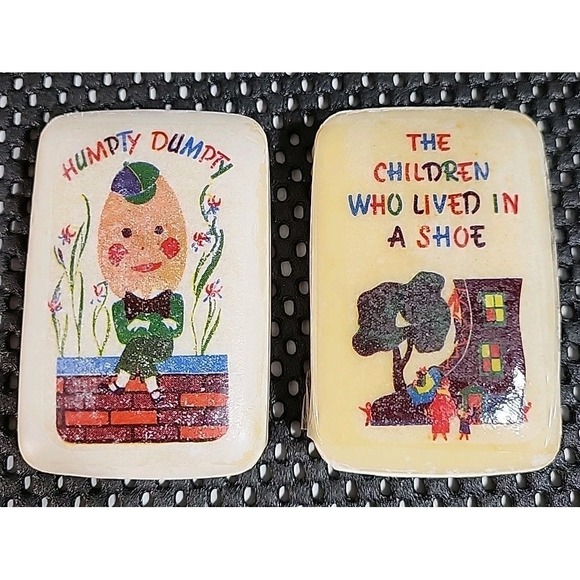 Illustrated Soap Inc. Other - Vtg Castile Kiddie Illustrated Soap Humpty Dumpty Children Who Lived In A Shoe